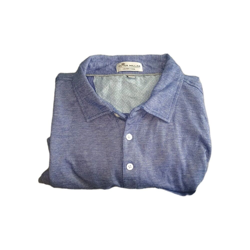 Peter Millar Crown Cool Polo Mens 2XL Cotten Tensel Linen Blend Kiawa Island